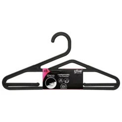 5 FIVE SIMPLY SMART - 5five - 5 cintres antidérapants "hang up" noir l41cm