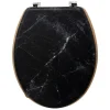 5 FIVE SIMPLY SMART - 5five - abattant wc "léa" noir en bois effet marbre