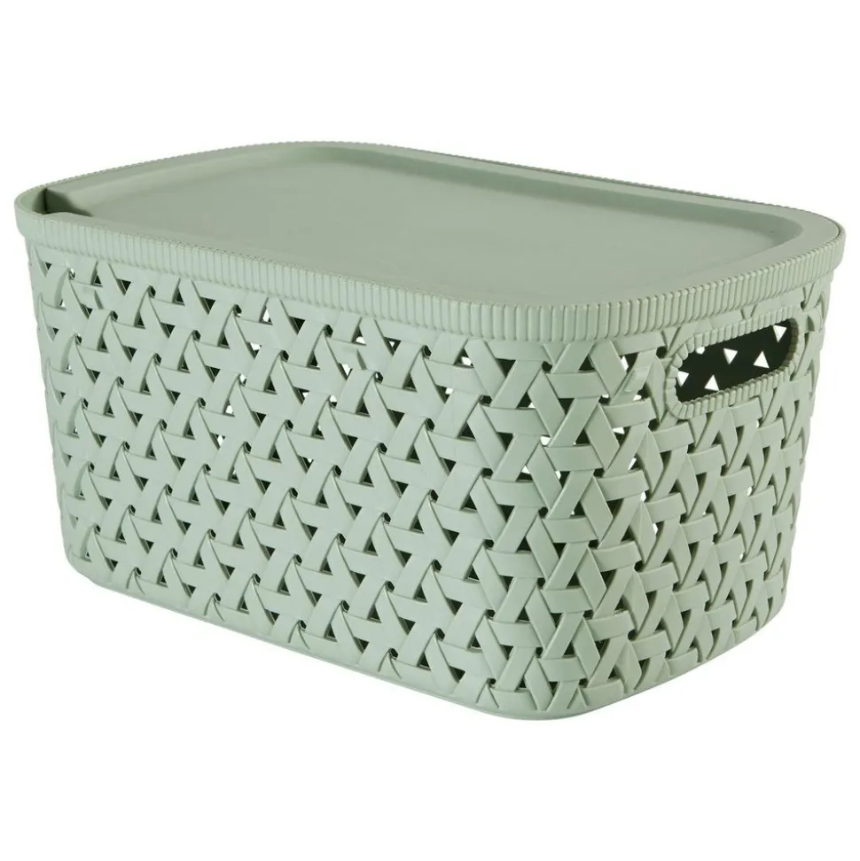 5 FIVE SIMPLY SMART - 5five - panier "tressy" en plastique sauge 6,7l