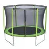 1.- MASGAMES OUTDOOR GAMES - Trampoline masgames force 305 avec filet de protection, échelle et ancrages