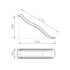 1.- MASGAMES OUTDOOR GAMES - Rampe toboggan masgames m (hauteur 90 cm)