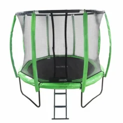 1.- MASGAMES OUTDOOR GAMES - Trampoline masgames premium 305 avec filet de protection, échelle et ancrages