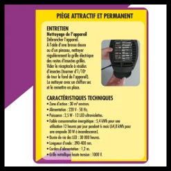 ACTO - Acto grill'insectes lampe led u.v. 30 m² - votre alliée contre les insectes vola