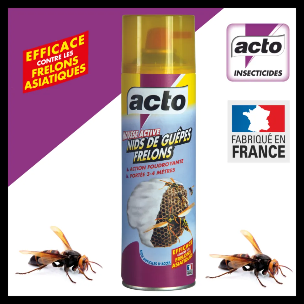 ACTO - Acto mousse active : la réponse professionnelle aux infestations de guêpes et fr