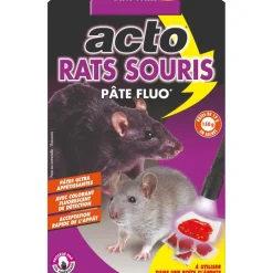 ACTO - Acto rats-souris anti-rongeurs pâte appât fluo - 150grs