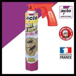 ACTO - Aérosol acto spécial nids de guepes - efficacité professionnelle - volume spécia
