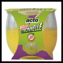 ACTO - Bougies acto citronnelle: ambiance et sécurité pour vos soirées