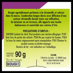 ACTO - Bougies acto citronnelle: ambiance et sécurité pour vos soirées