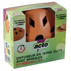 ACTO - Diffuseur de citronnelle acto en terre cuite - protection estivale