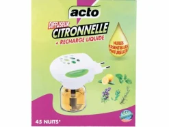 ACTO - Diffuseur électrique avec recharge liquide citronnelle, acto