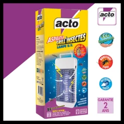 ACTO - Lampe u.v grill'insectes avec aspirateur - triple action