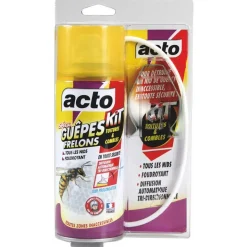 ACTO - Lot de 2 aérosols acto spécial guepes frelons - kit spécial toitures et combles