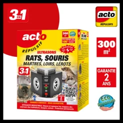 ACTO - Répulsif à ultrasons fixe 鈥à brancher sur secteur