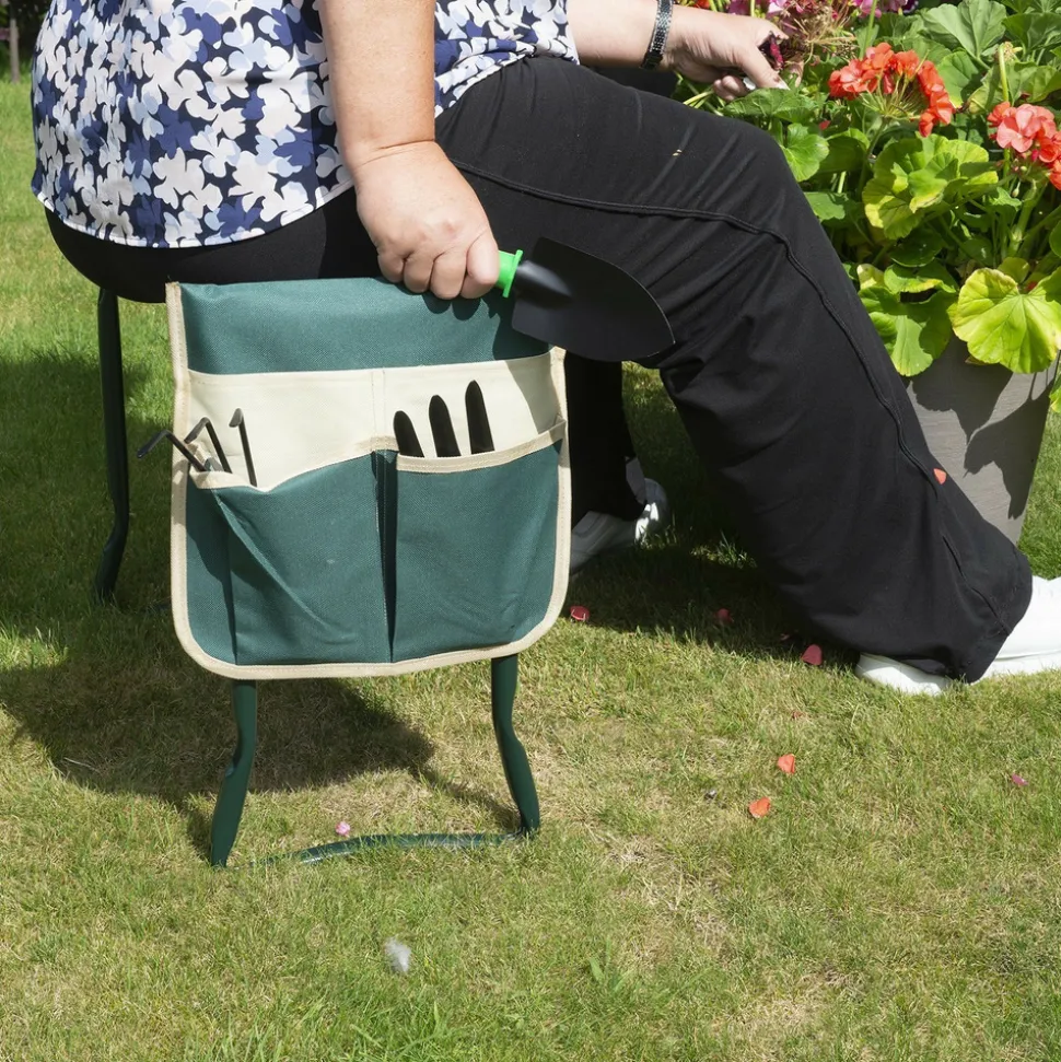 AIDAPT - Tabouret de jardin avec outils