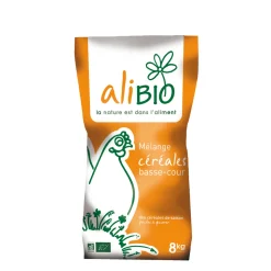 ALIBIO - Mélange de graines pour poules de basse-cour - 8 kg