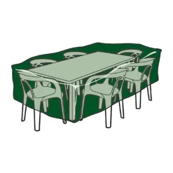 ALTADEX - Étui de protection meubles de jardin vert polyester plastique 205 x 325 x 90 cm