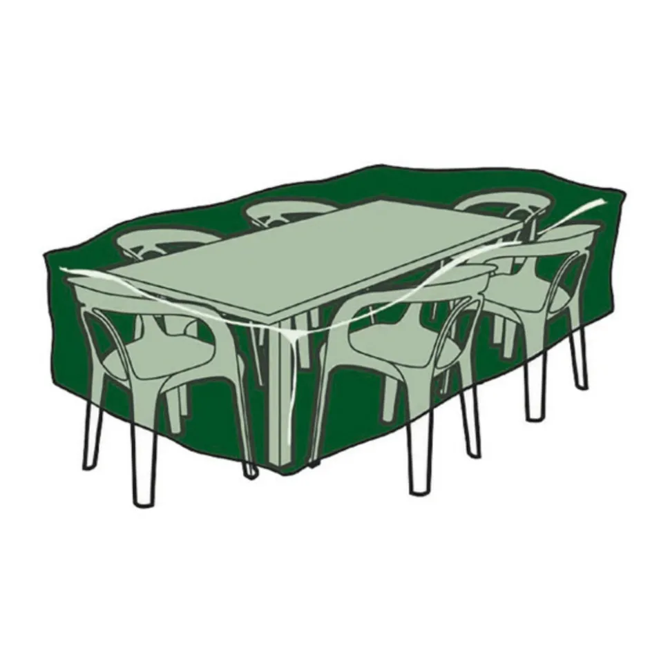 ALTADEX - Étui de protection meubles de jardin vert polyester plastique 205 x 325 x 90 cm