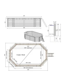 ALTANKA - Piscine en bois nemo 5,79x3,49 - h.1,45 m cadre en métal, sans dalle béton - bas7304ospu - altanka
