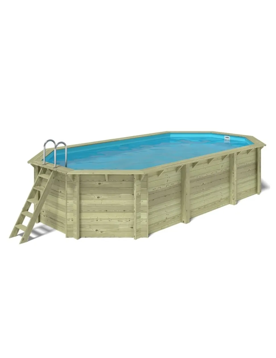 ALTANKA - Piscine en bois nemo 7,3x3,97 - h.1,45 m cadre en métal, sans dalle béton - bas7305ospu - altanka