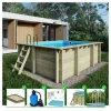 ALTANKA - Piscine en bois aqua 4,65x2,85 - h.1,24 m cadre en métal, sans dalle béton - bas7306ospu - altanka