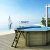 ALTANKA - Piscine en bois 6,53x4,41 - h.1,42 m - avec filtration et coffre - bas752ospi+sza - altanka