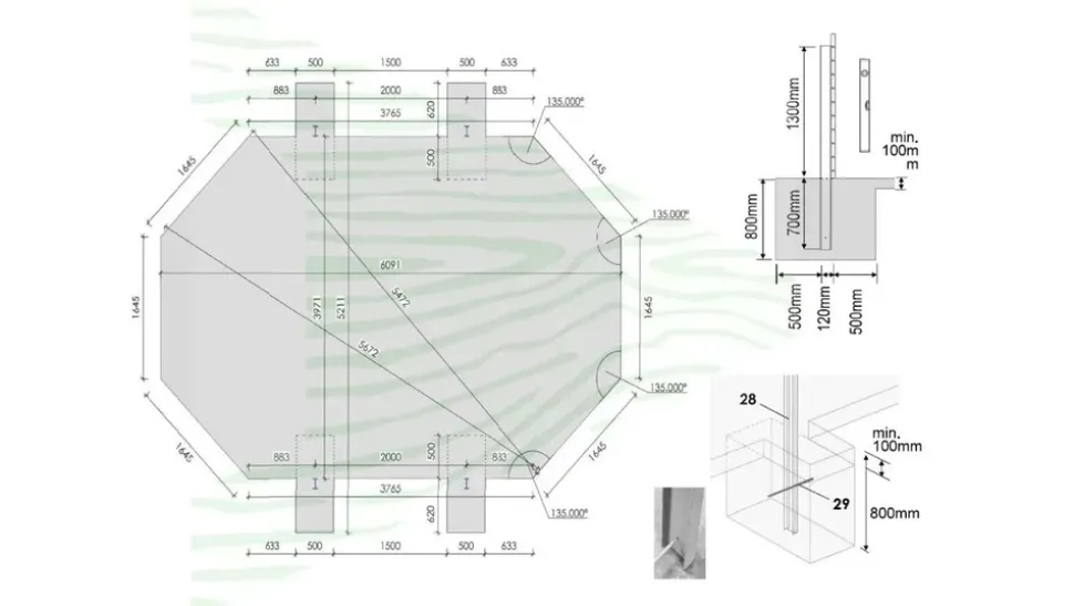 ALTANKA - Piscine en bois 6,53x4,41 - h.1,42 m - avec filtration et coffre - bas752ospi+sza - altanka