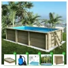 ALTANKA - Piscine en bois aqua 6,1x2,85 - h.1,31 m cadre en métal, sans dalle béton - bas7307ospu+sza - altanka