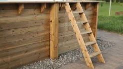 ALTANKA - Piscine en bois 6,57x4,07 - h.1,20 m fixations à sceller - bas748ospi - altanka