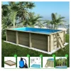 ALTANKA - Piscine en bois aqua 6,1x2,85 - h.1,31 m cadre en métal, sans dalle béton - bas7307ospu - altanka