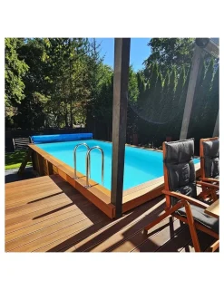 ALTANKA - Piscine en bois aqua 6,1x2,85 - h.1,31 m cadre en métal, sans dalle béton - bas7307ospu - altanka