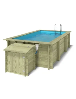 ALTANKA - Piscine en bois aqua 4,65x2,85 - h.1,24 m fixations à visser - bas7306ospl+sza - altanka