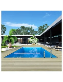 ALTANKA - Piscine en bois aqua 8,5x4,35 - h.1,45 m cadre en métal, sans dalle béton - bas7309ospu+sza - altanka