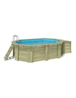 ALTANKA - Piscine en bois nemo 4,3x3 - h.1,31 m cadre en métal, sans dalle béton - bas7303ospu+sza - altanka