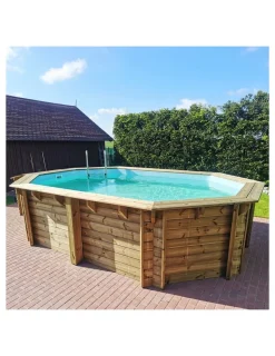 ALTANKA - Piscine en bois nemo 4,3x3 - h.1,31 m cadre en métal, sans dalle béton - bas7303ospu+sza - altanka