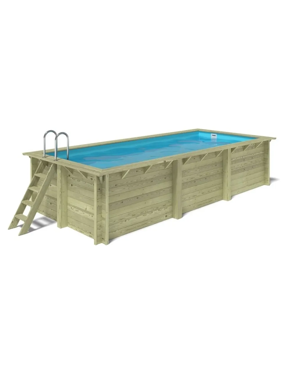 ALTANKA - Piscine en bois aqua 6,1x2,85 - h.1,31 m fixations à visser - bas7307ospl - altanka