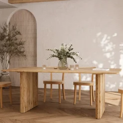 Andrea - table rectangulaire en bois d'acacia 8 personnes