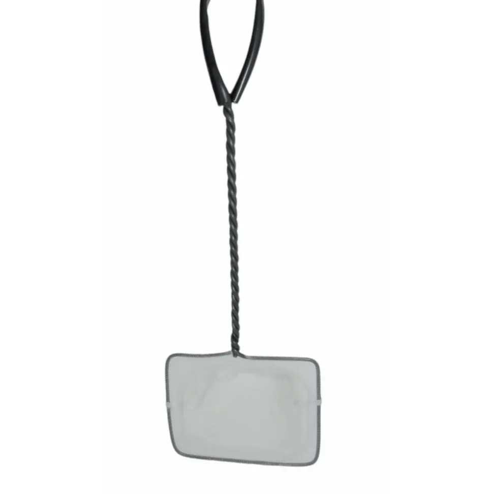 ANIMALLPARADISE - Epuisette filet blanc, maille fine, 12 cm x 11 x 37 cm, aquarium