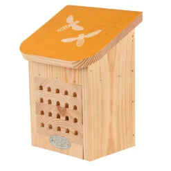 ANIMALLPARADISE - Maison à abeilles, avec toit coloré avec silhouette abeilles.