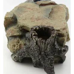 ANIMALLPARADISE - Plateau de roche avec souche 25 cm, aquarium