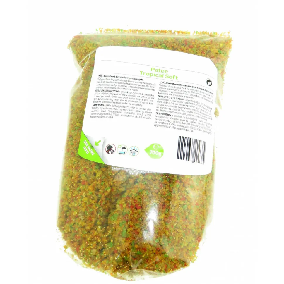 ANIMALLPARADISE - Pâtée soft tropical 700 g aliment complémentaire pour oiseaux.