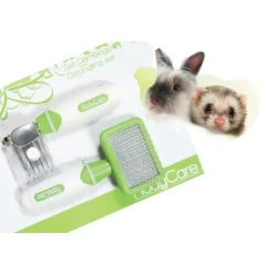 ANIMALLPARADISE - Set démêlage carde douce et démêloir pour lapins, furets, hamsters