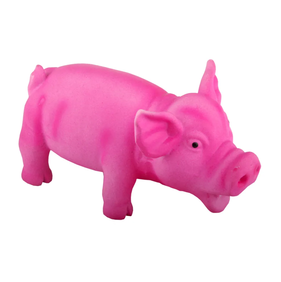 ANKA - Jouet cochon latex géant pour chien : Longueur 32 cm