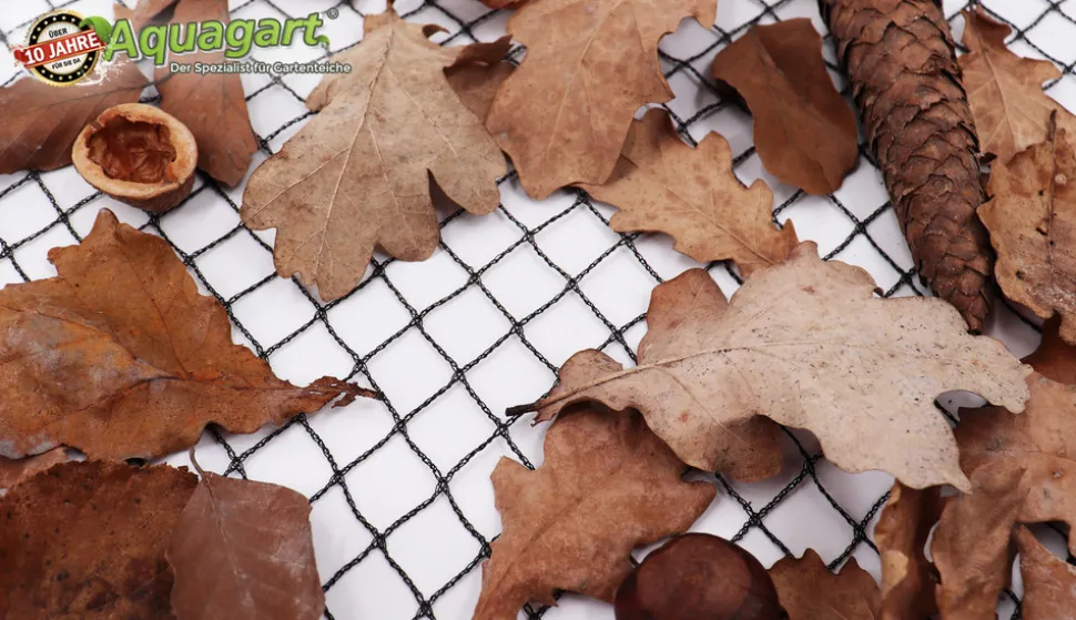 AQUAGART - Filet de bassin 26 m x 10 m noir, filet d'étang à poisson, filet à feuilles, filet, filet de protection contre les oiseaux, robuste