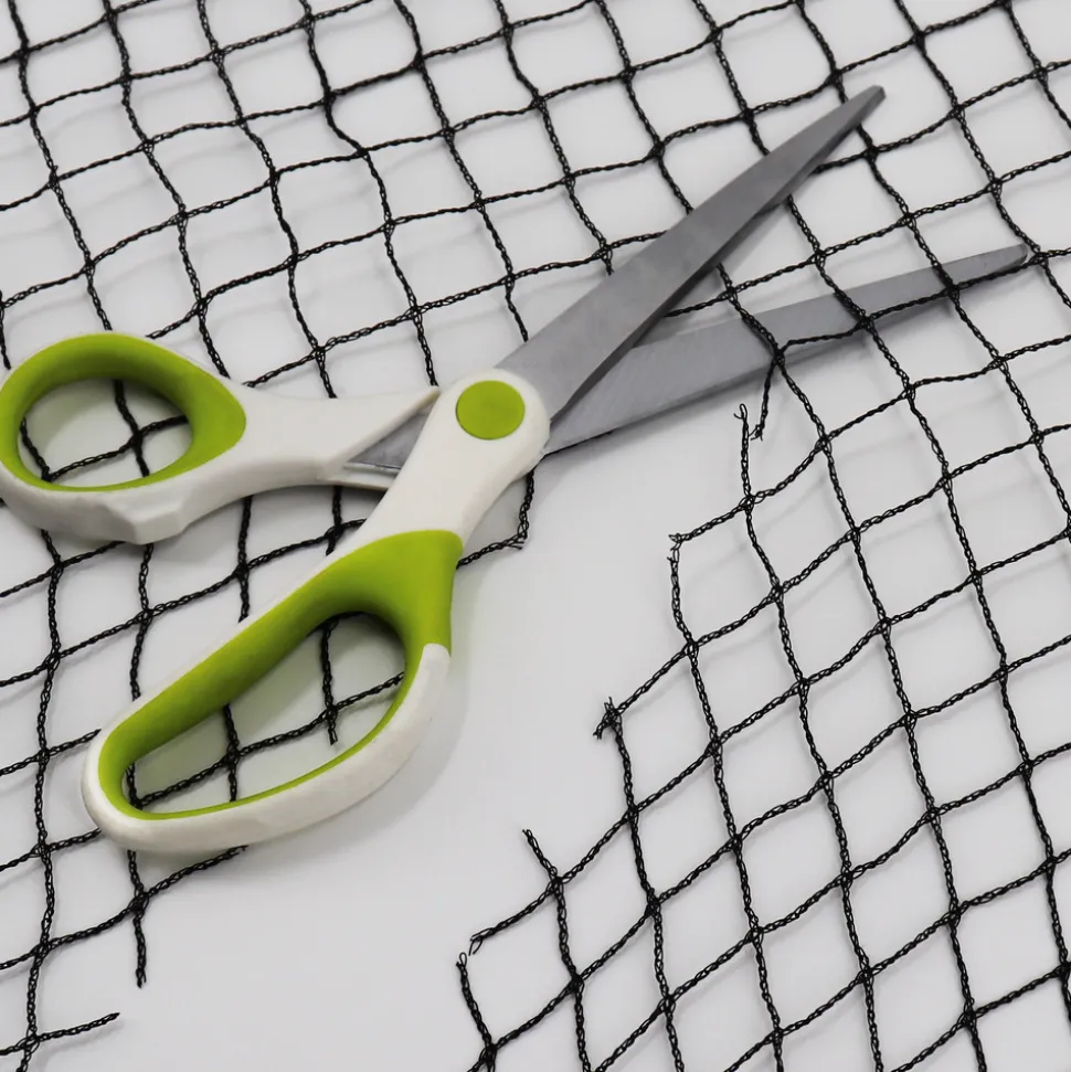 AQUAGART - Filet de bassin 5 m x 4 m noir noir, filet d'étang à poisson, filet, filet de protection contre les oiseaux, robuste