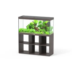 AQUATLANTIS - Aquarium avec meuble LED Splendid 120 chêne brun – 120x40x61cm, 294L
