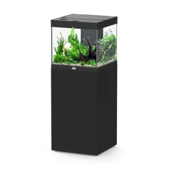 AQUATLANTIS - Aquarium équipé Aqua Tower 120 LED avec meuble, noir - 120L
