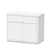 AQUATLANTIS - Meuble d'aquarium avec 2 portes Sublime 100 Blanc L.100xP.50xH.83cm