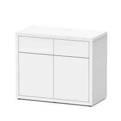 AQUATLANTIS - Meuble d'aquarium avec 2 portes Sublime 100 Blanc L.100xP.50xH.83cm