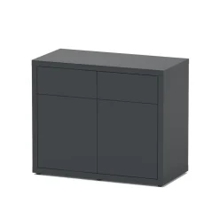 AQUATLANTIS - Meuble d'aquarium avec 2 portes Sublime 100 Gris L.100xP.50xH.83cm