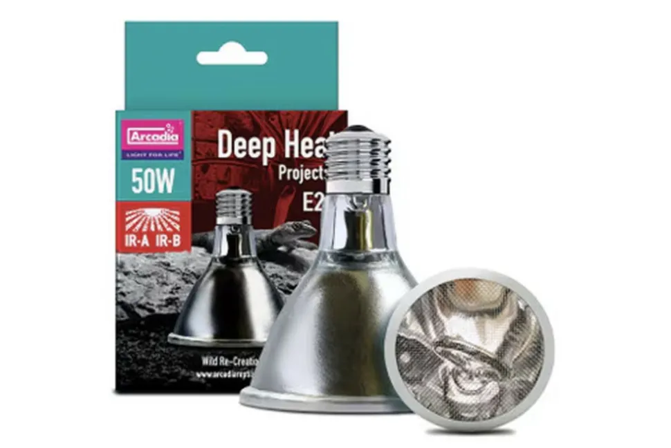 ARCADIA - Lampe à résistance chauffante - deep heat projector 50w - chauffage pour reptiles en terrarium